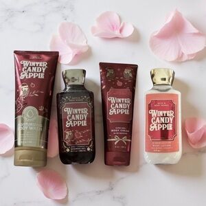 Bath & Body Works Winter Candy Apple Lot of Shower Gel Body Wash Body Cream